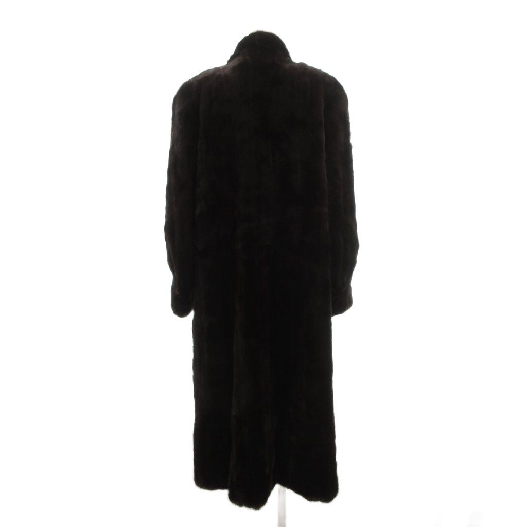 ブラックグラマ BLACKGLAMA ミンクファー ロング コート 毛皮 ダーク