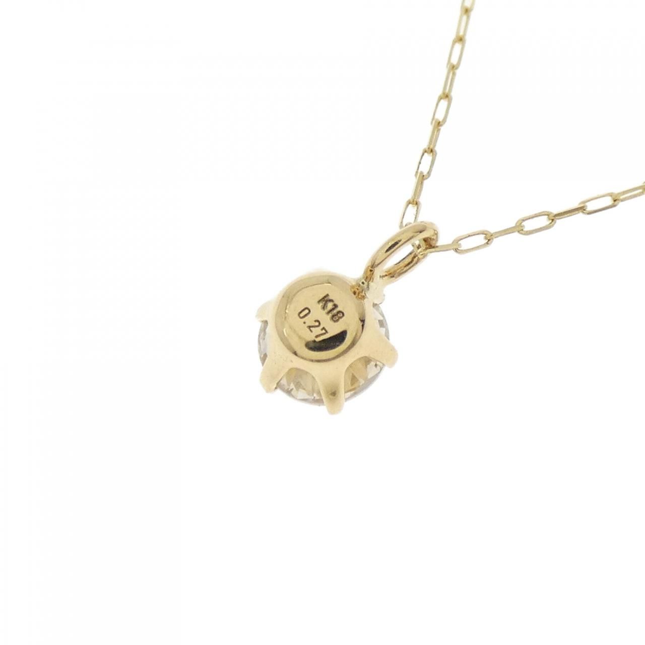 新品】K18YG ソリティア ダイヤモンド ネックレス 0.27CT 【公式通販】