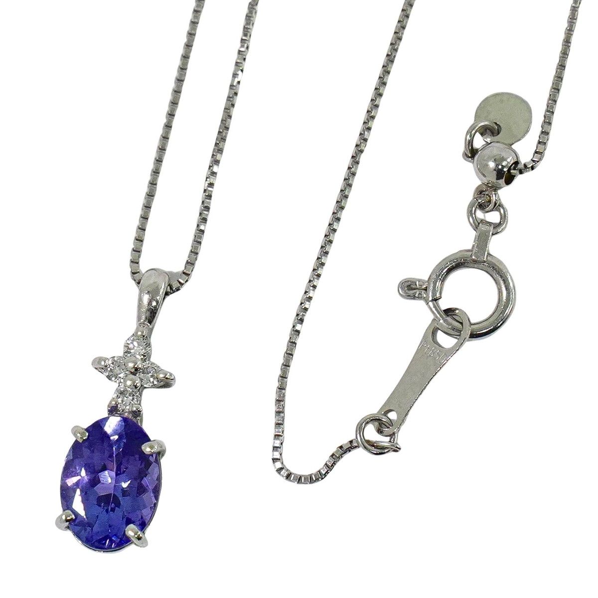 本物 タンザナイト 1.00ct ダイヤモンド 0.04ct Pt900 Pt850