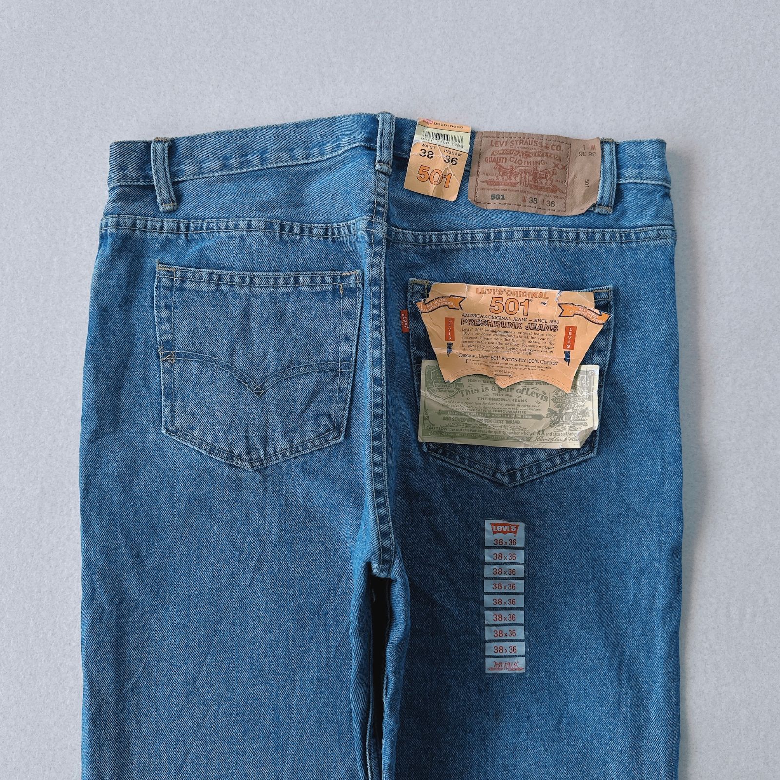 希少デッドストック】90s Levi's 501 USA製 W38 L36 1993年製 濃紺