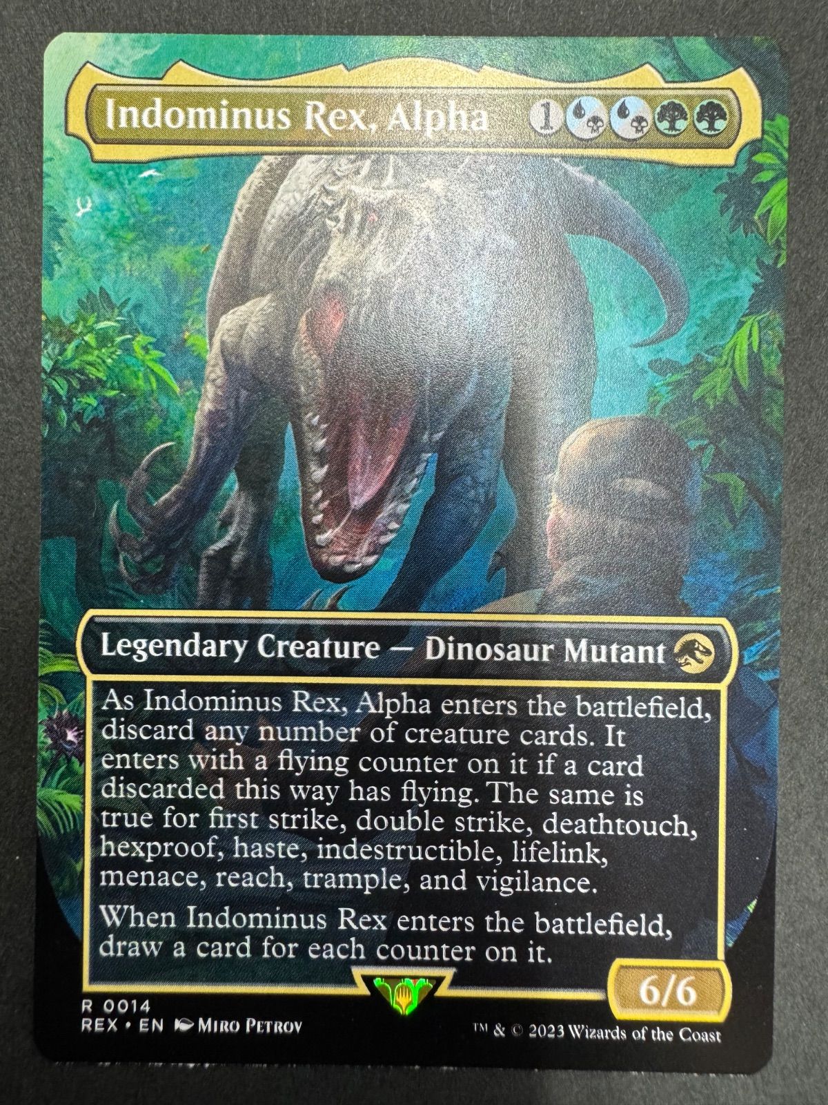 MTG 君臨するもの、インドミナ・レックス 英語 ボーダーレス LCI REX