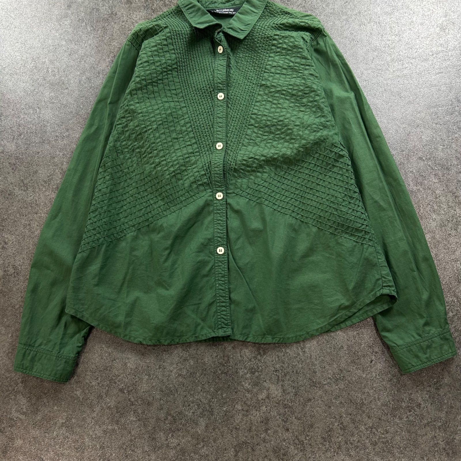 YACCO MARICARD ヤッコマリカルド 長袖 ピンタック シャツ ブラウス