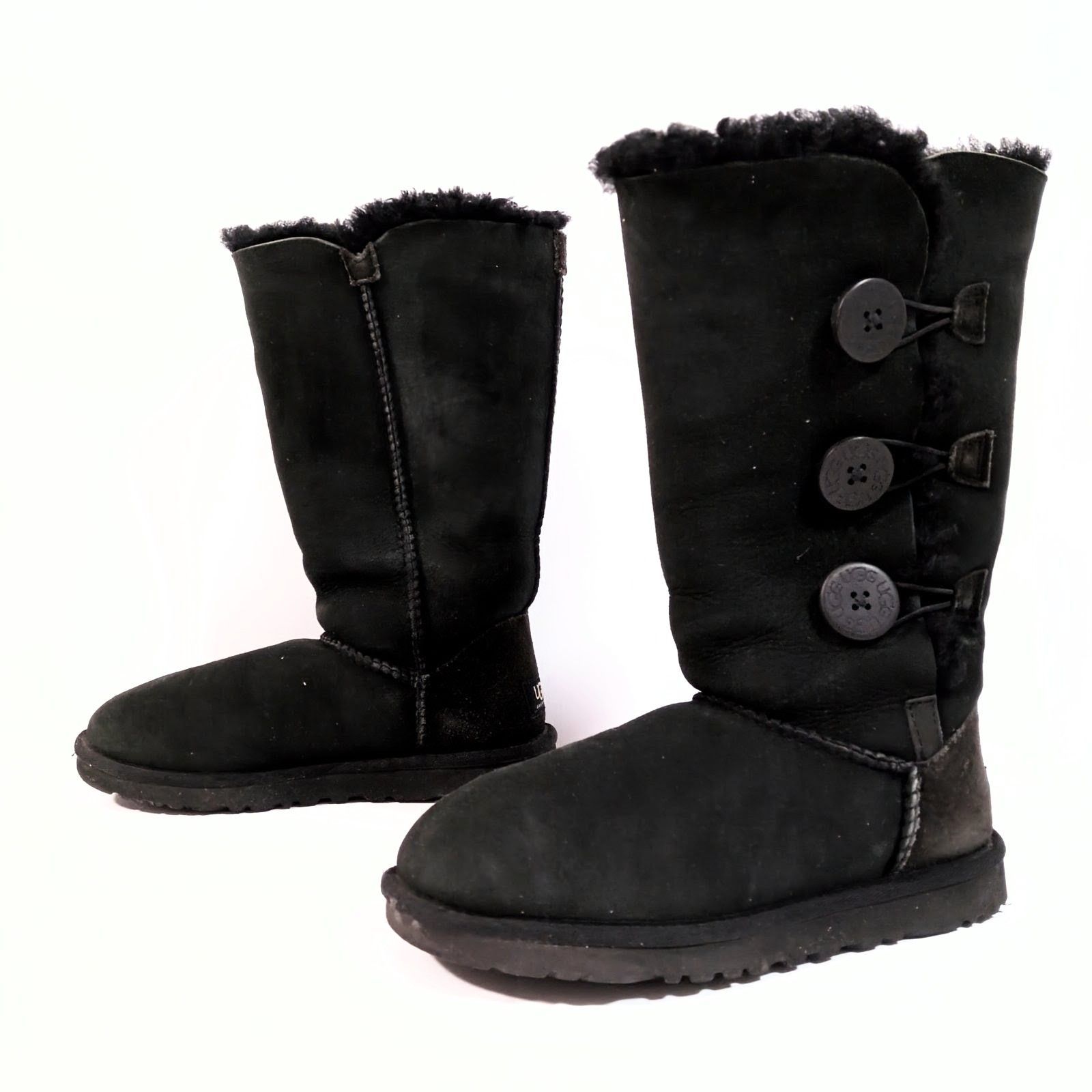 UGG 黒 ニットロングブーツ UGG australia アグオーストラリア 22cm 黒 ニットロングブーツ UGG