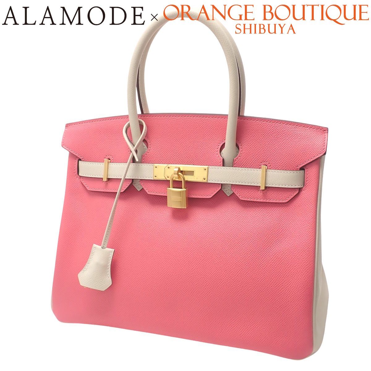 HERMES(エルメス) バーキン30 ローズアザレ/クレ ピンク オフホワイト