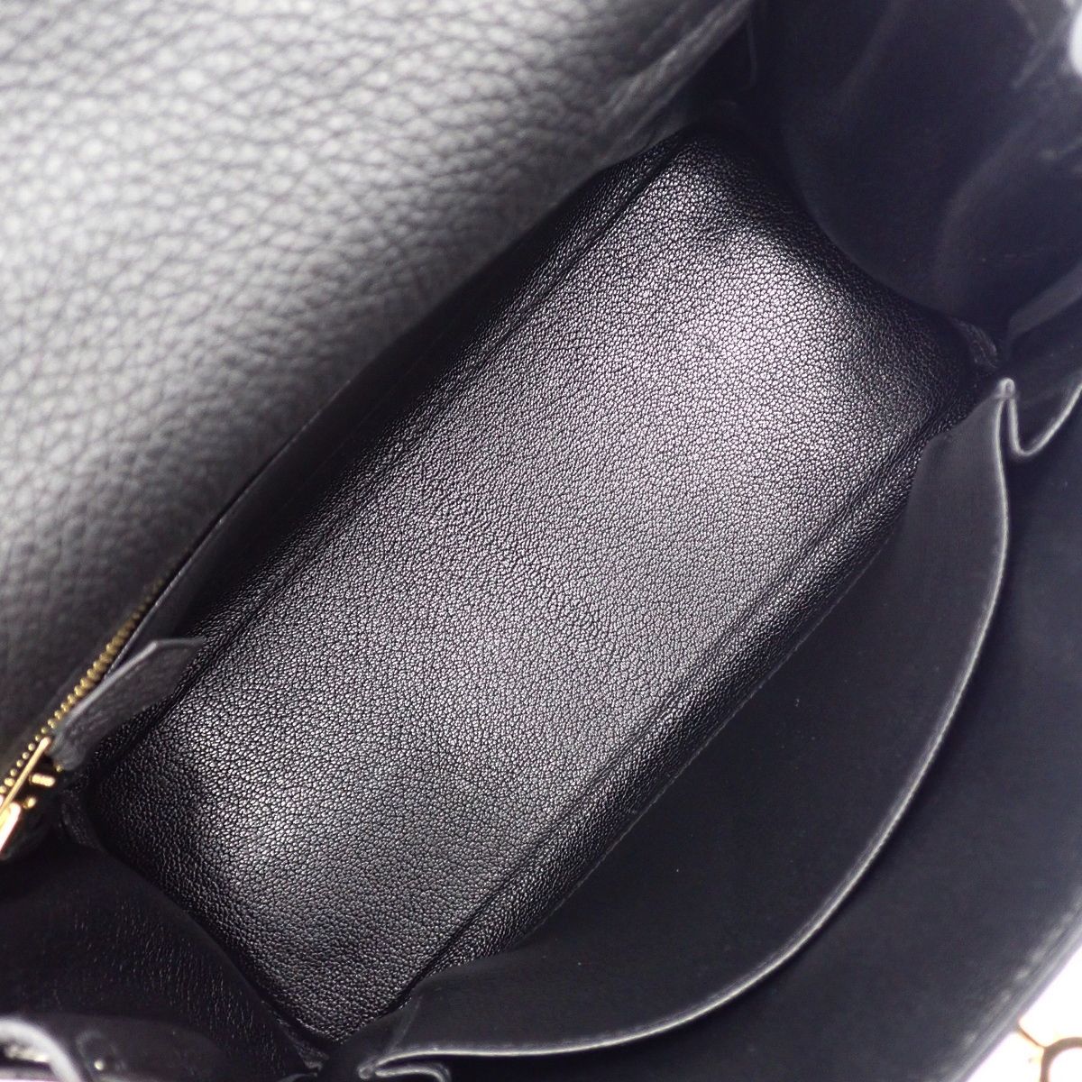 HERMES(エルメス) ケリー25 (内縫い) ブラック黒 トゴ ゴールド金具 A