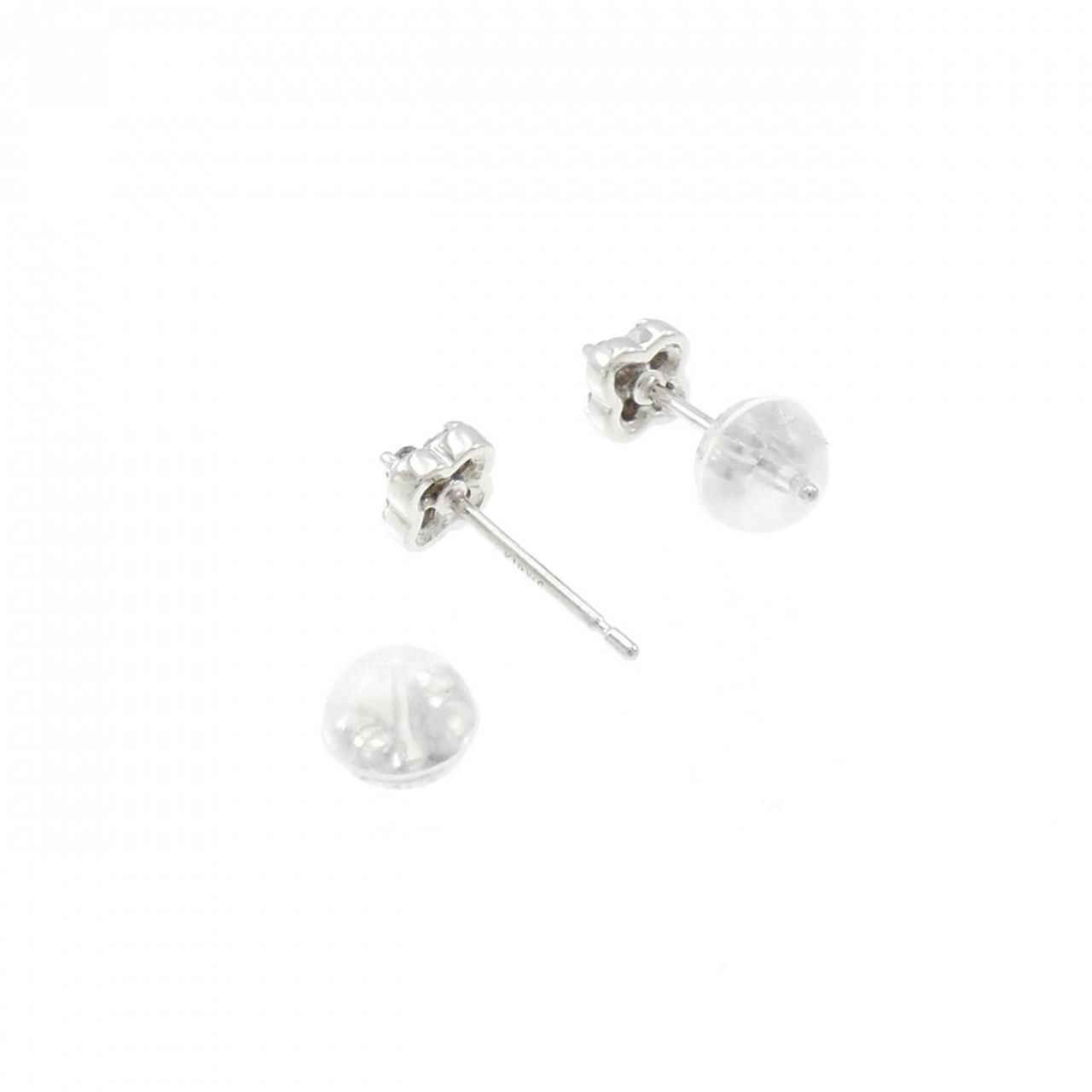 K18WG フラワー ダイヤモンド ピアス 0.12CT - メルカリ