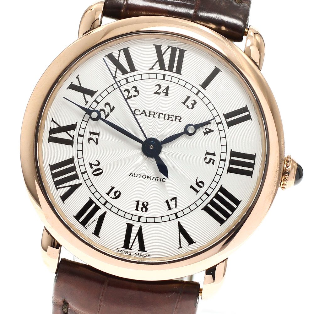 カルティエ CARTIER WGRN0006 ロンド ルイ K18PG 自動巻き メンズ