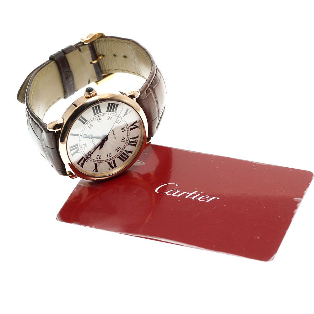 カルティエ CARTIER WGRN0006 ロンド ルイ K18PG 自動巻き メンズ