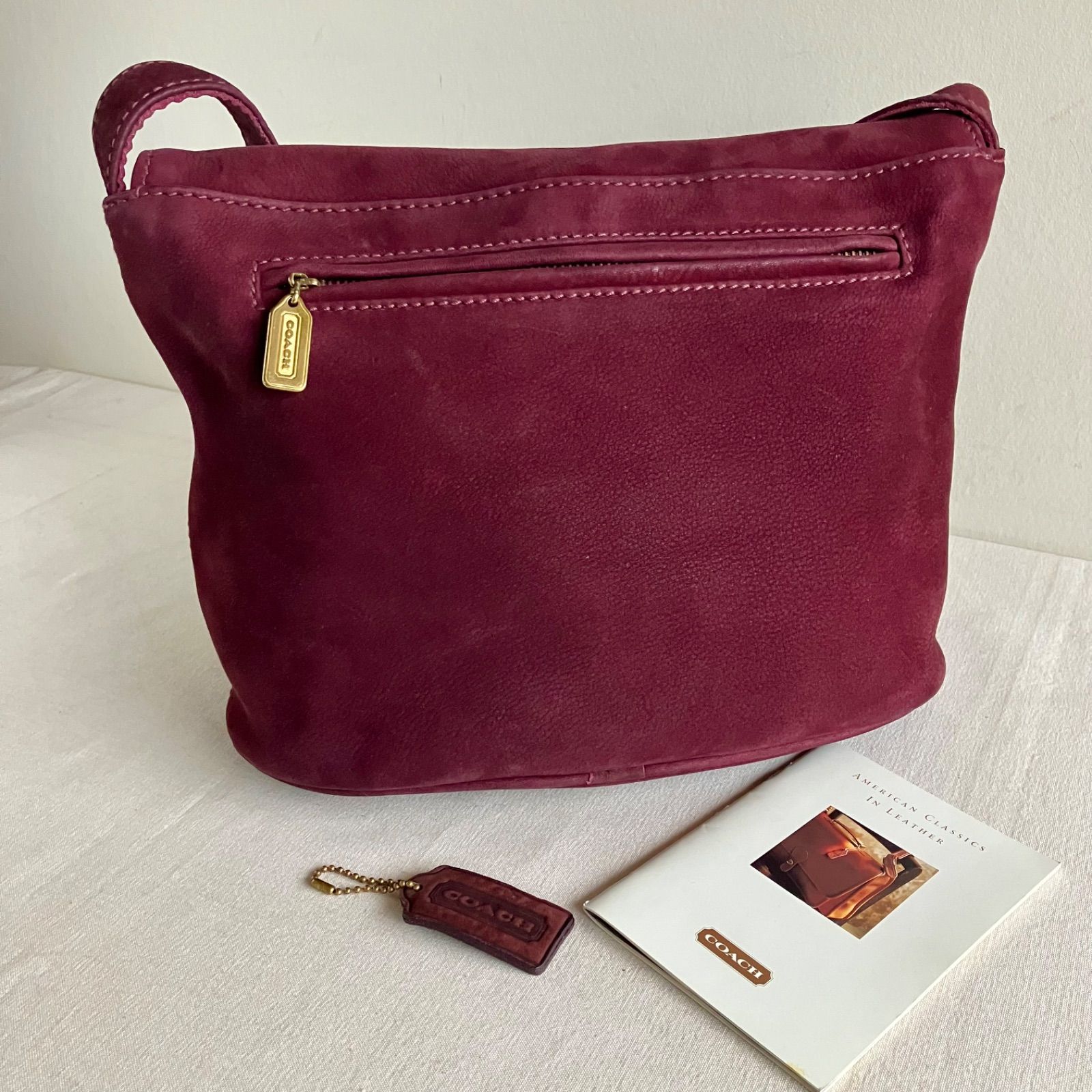 Rare Vintage Coach Sonoma Flap Bag Burgundy Nubuck - メルカリ
