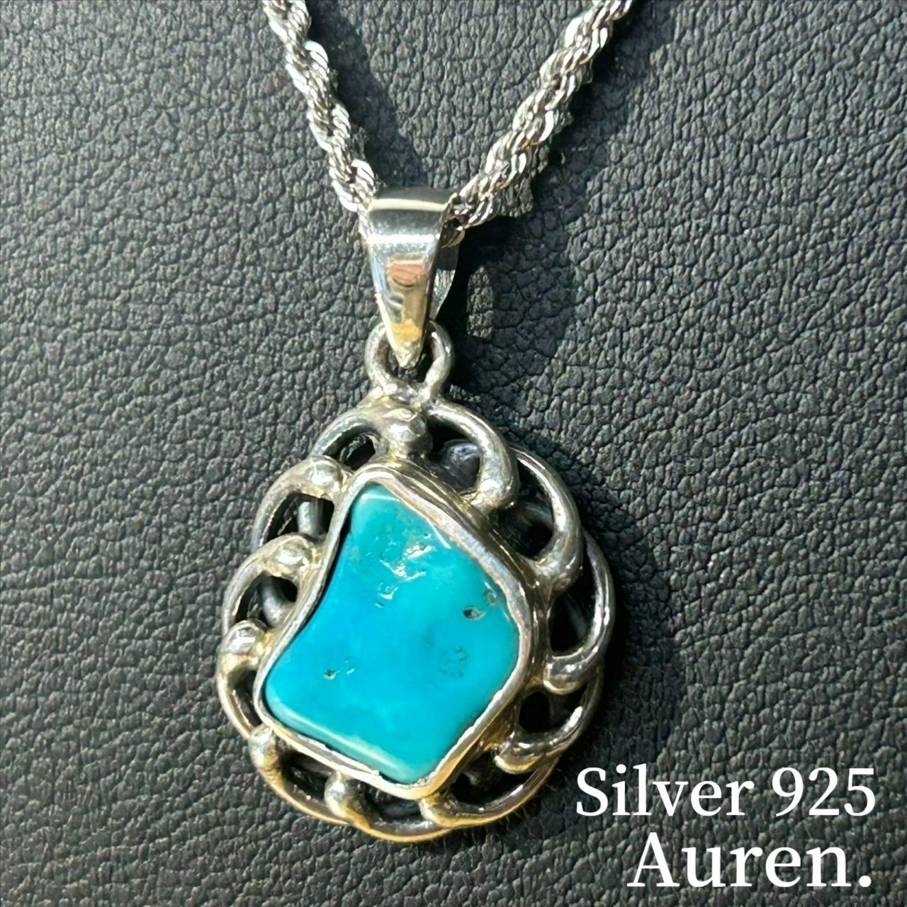ターコイズ スターリングシルバー ペンダント 新品未使用 Silver925 ターコイズ ペンダントトップ シルバー925
