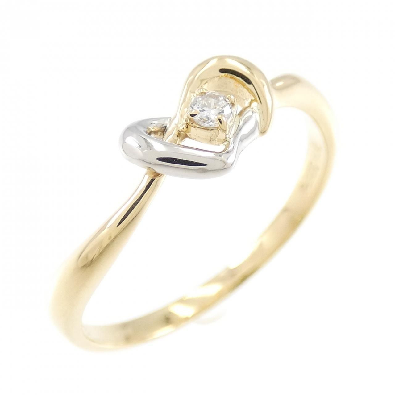 K18YG/PT900 ダイヤモンド リング 0.03CT 【公式通販】