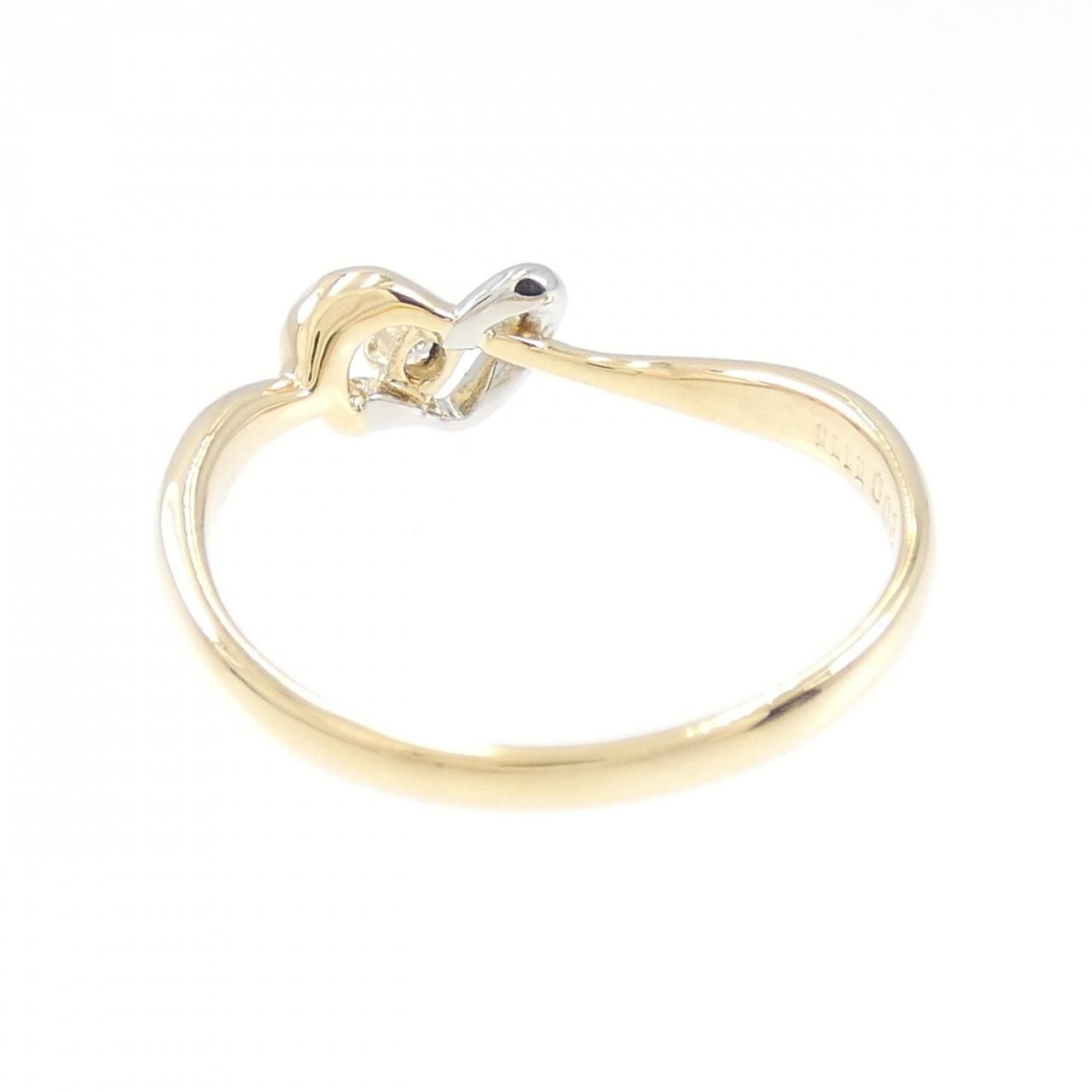 K18YG/PT900 ダイヤモンド リング 0.03CT 【公式通販】