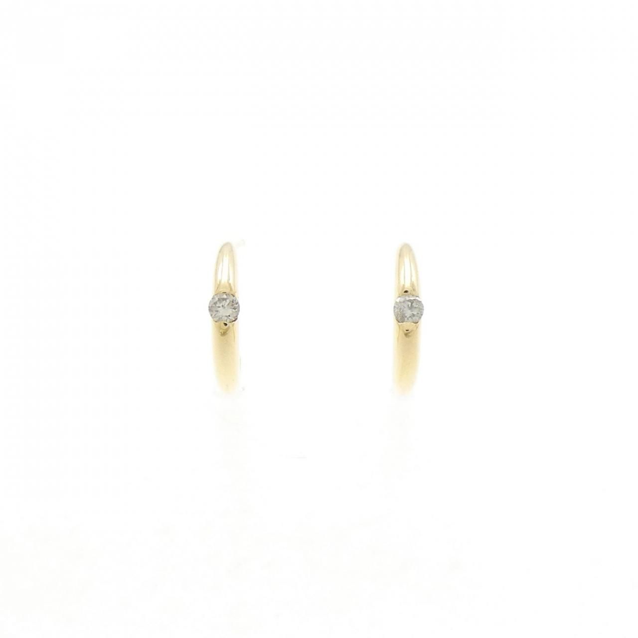 K18YG K18YG ダイヤモンド ピアス 0.08CT ダイヤモンド スタッドピアス 