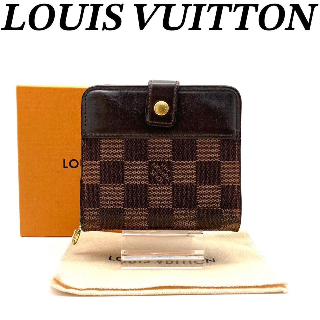 ルイヴィトン ダミエ コンパクトジップ 二つ折り財布 折り財布 71227