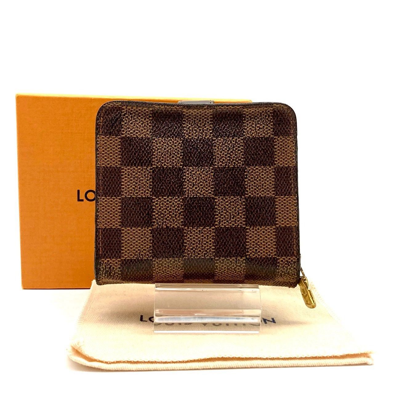 ルイヴィトン ダミエ コンパクトジップ 二つ折り財布 折り財布 71227