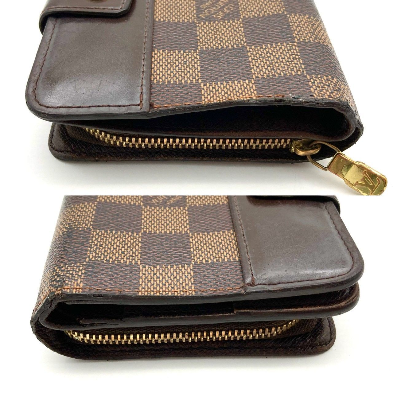 ルイヴィトン ダミエ コンパクトジップ 二つ折り財布 折り財布 71227