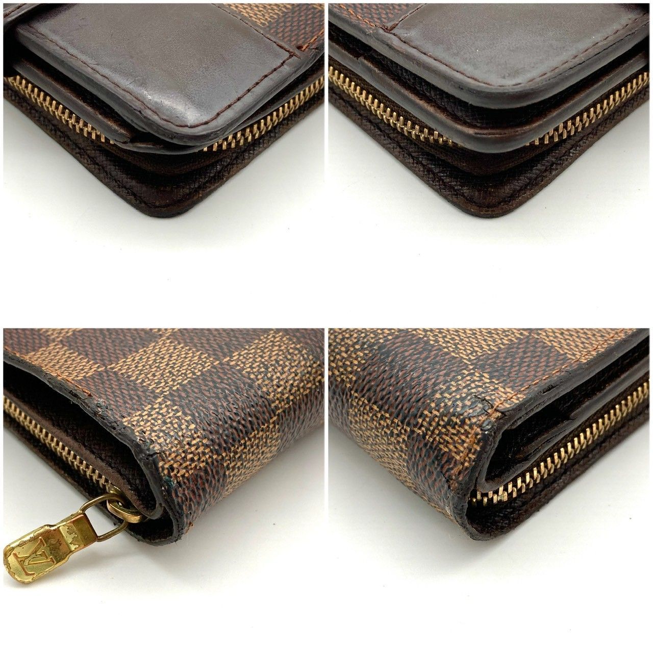 ルイヴィトン LV コンパクトジップ ダミエ 二つ折り財布 ルイヴィトン ダミエ コンパクトジップ 二つ折り財布 折り財布 71227