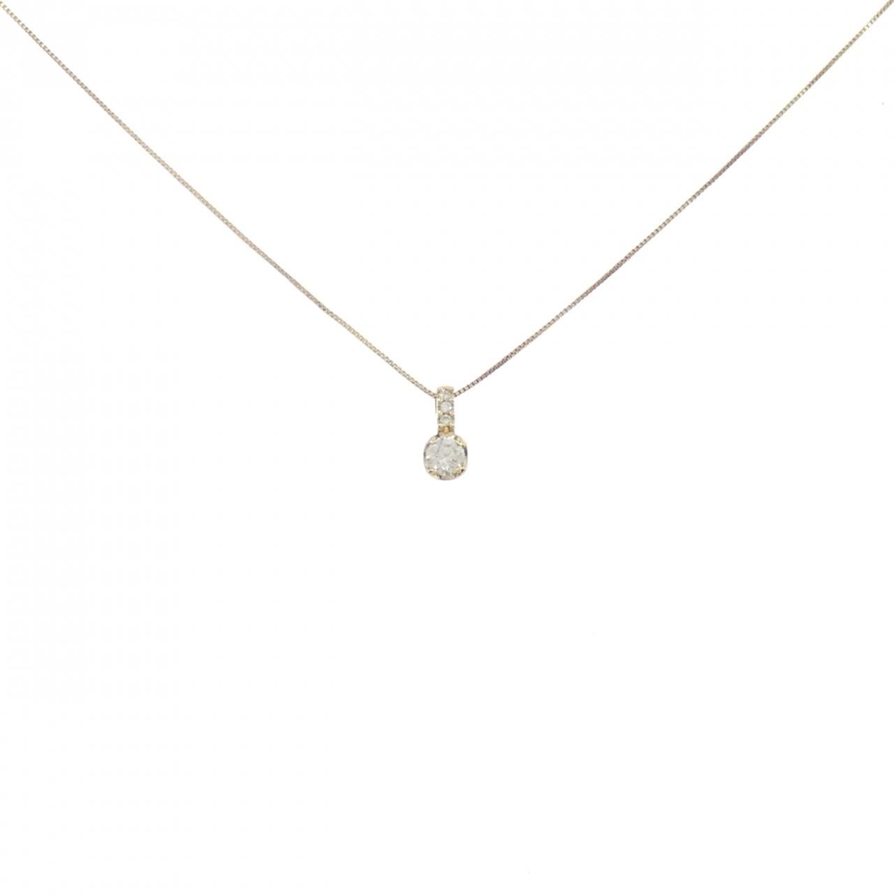 K18YG ダイヤモンド ネックレス 0.16CT - メルカリ