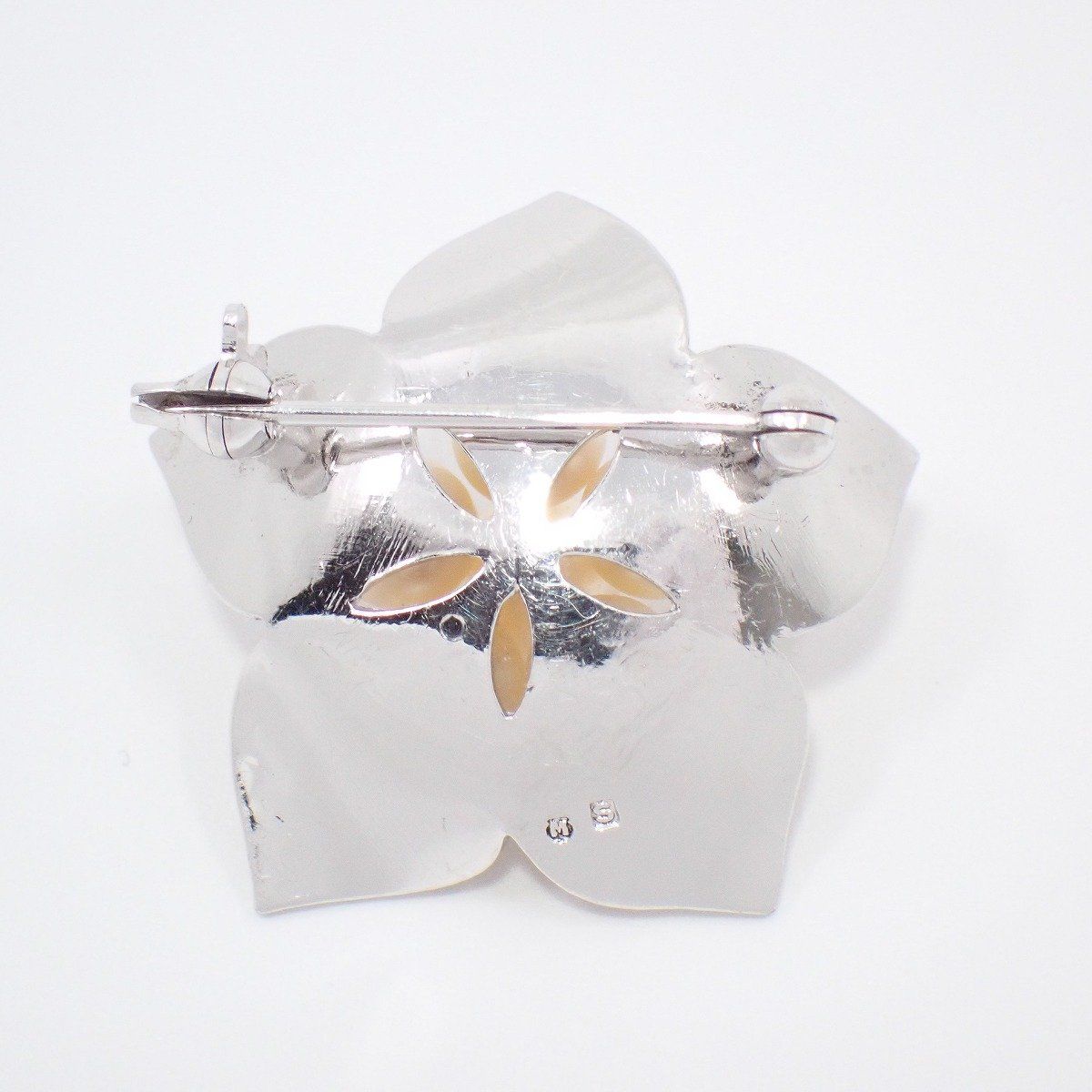 MIKIMOTO ミキモト 桜 フラワーモチーフ ブローチ シルバー/パール6粒