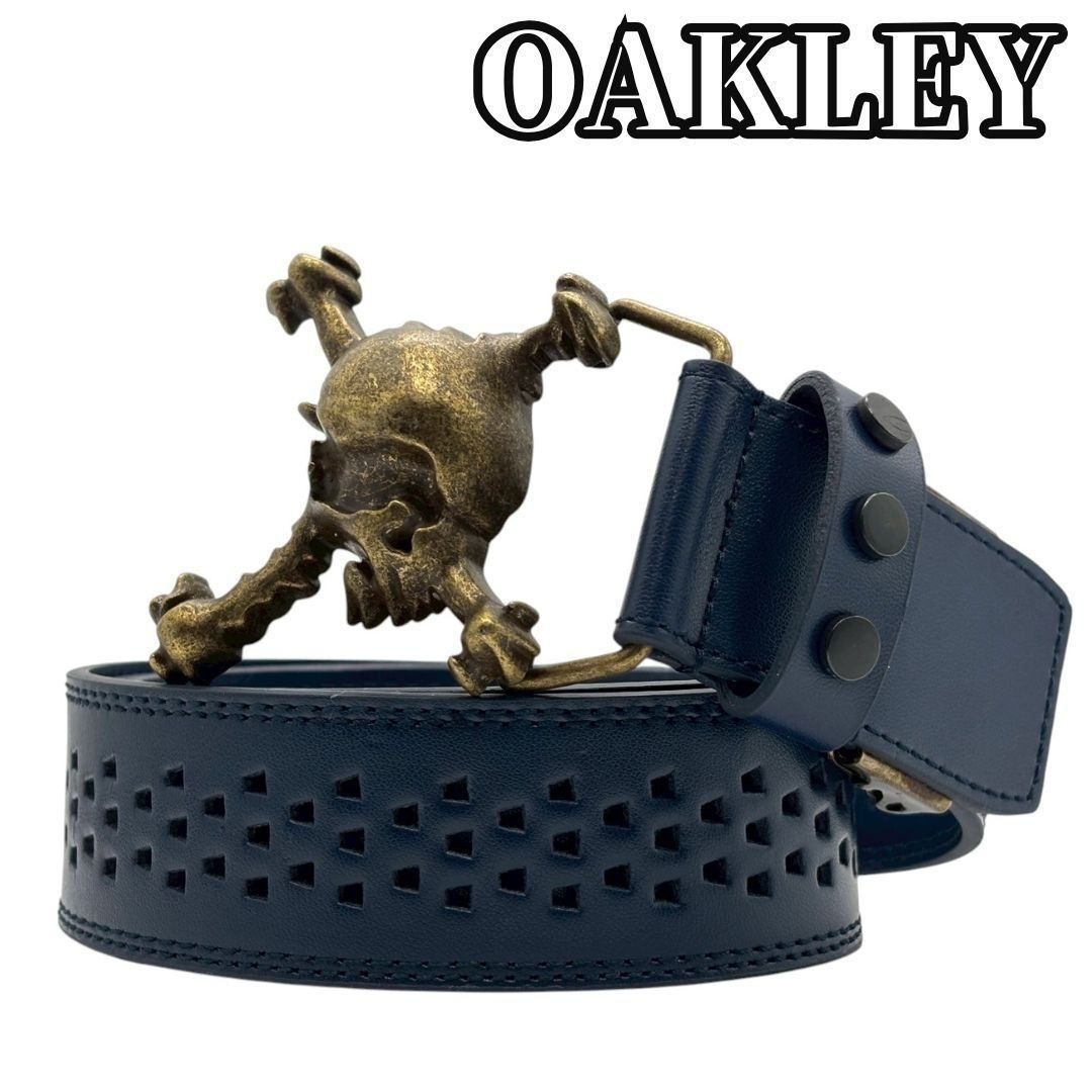 【美品】オークリー　OAKLEY　ゴルフ　ドクロ　ベルト 存在感で差をつける】 OAKLEY オークリー ベルト スカルバックル