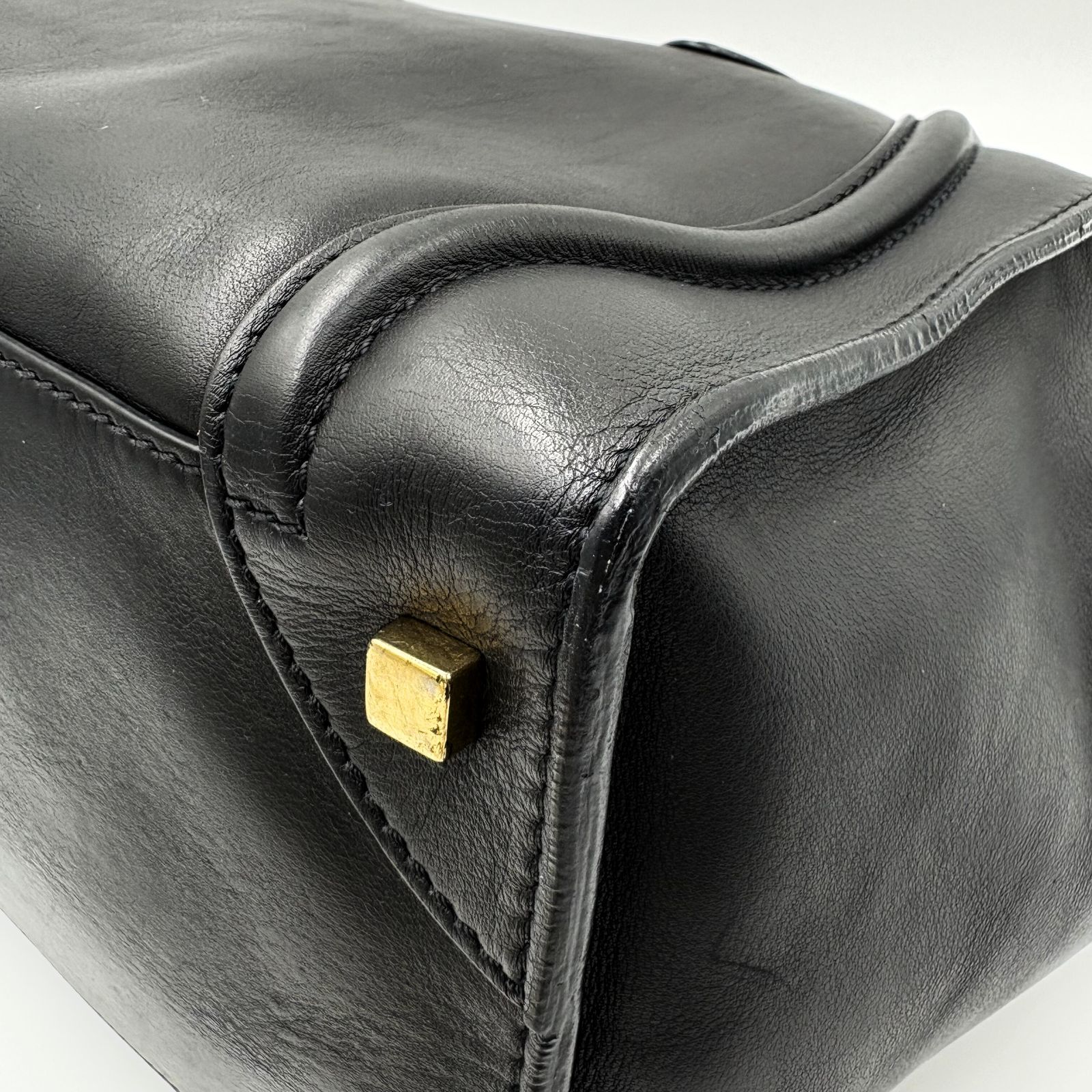 CELINE セリーヌ ラゲージ ミニ ミニショッパー レザー ハンドバッグ