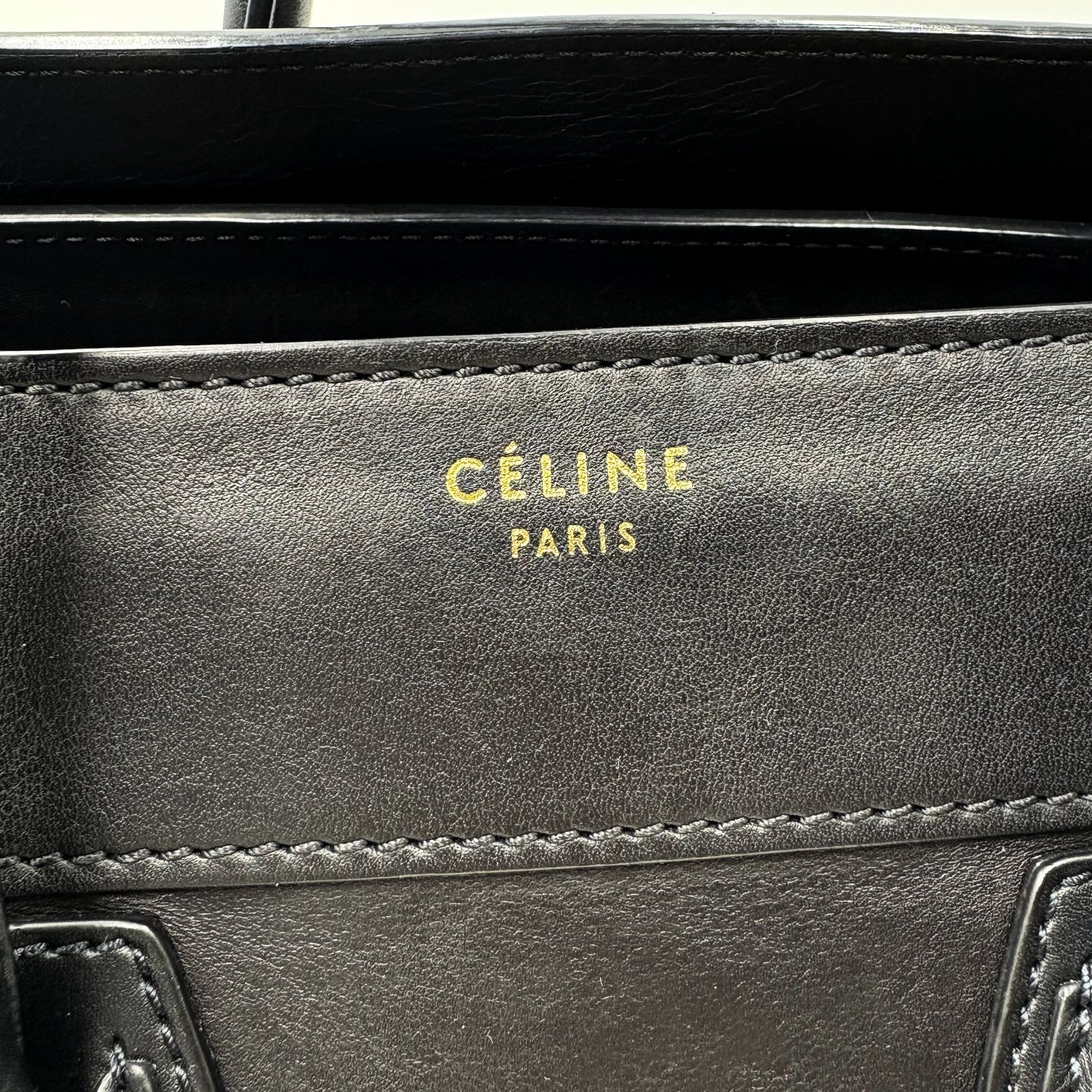 CELINE セリーヌ ラゲージ ミニ ミニショッパー レザー ハンドバッグ