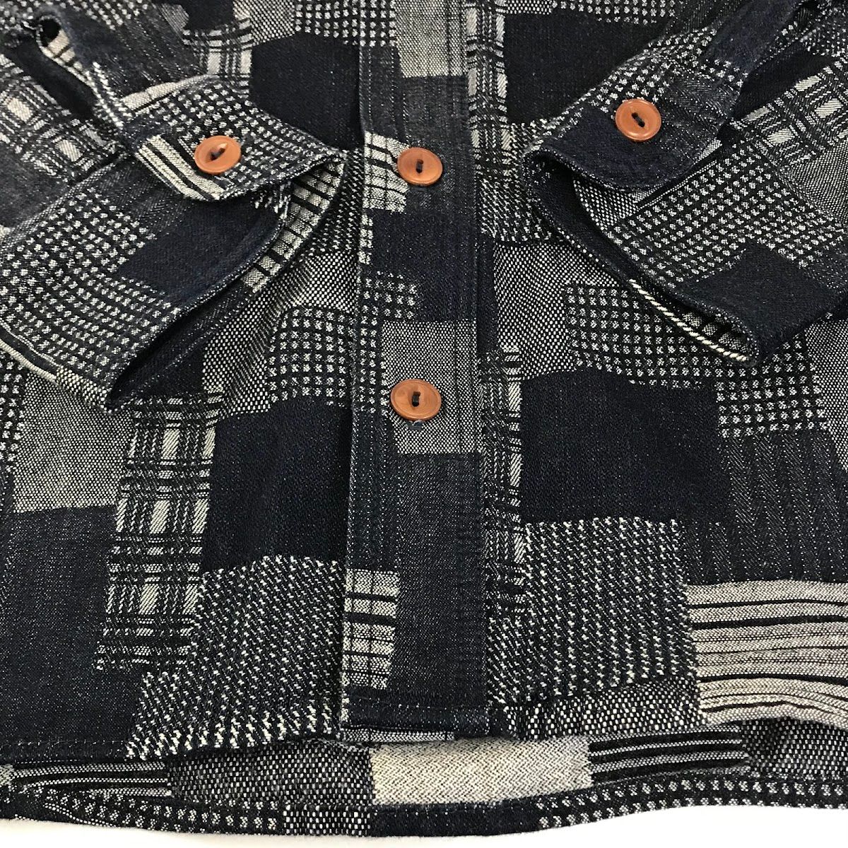 新品 桃太郎ジーンズ インディゴグログランワークシャツ 05-142 サイズ