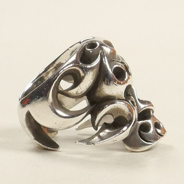 Size【18号】 TENDERLOIN テンダーロイン SKULL RING SILVER ボルネオ