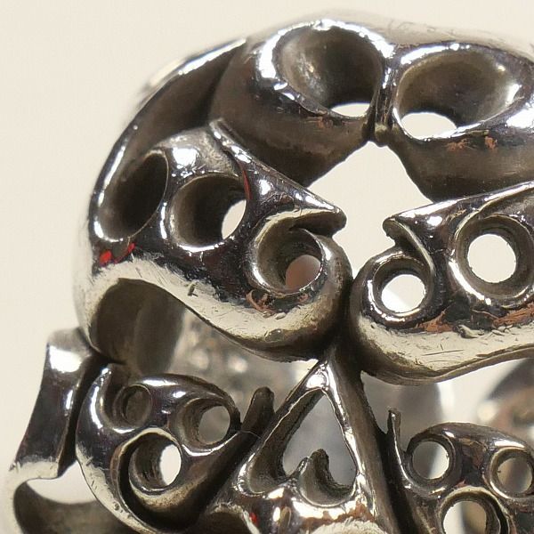 Size【18号】 TENDERLOIN テンダーロイン SKULL RING SILVER ボルネオ