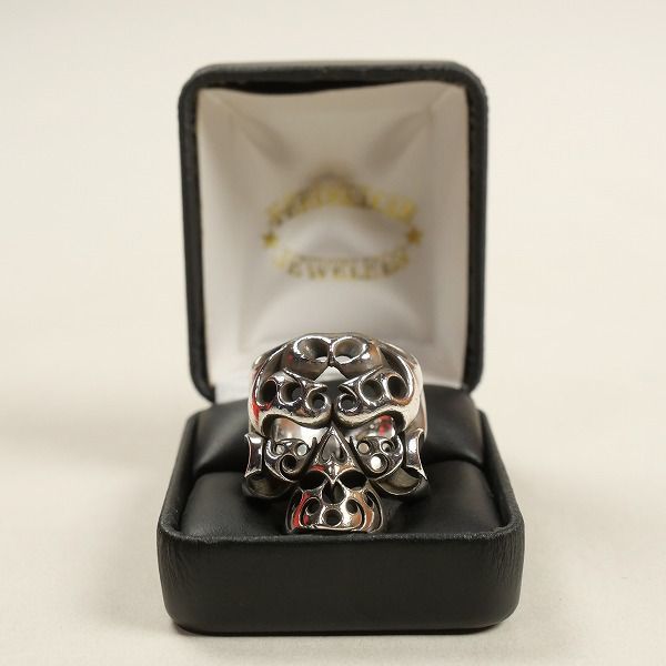 Size【18号】 TENDERLOIN テンダーロイン SKULL RING SILVER ボルネオ