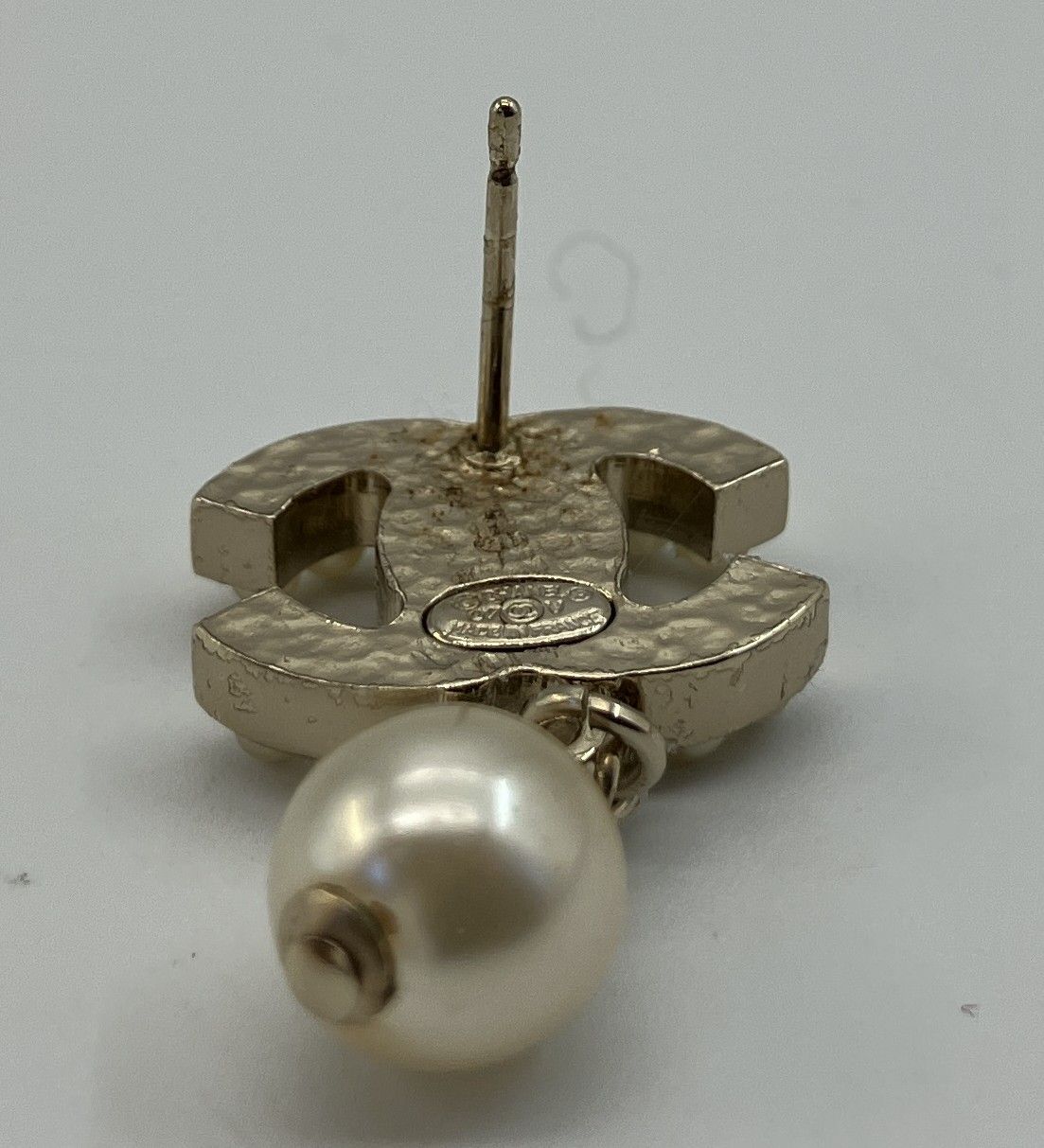 CHANEL シャネル ココマーク ピアス 07V フェイクパール ドロップ