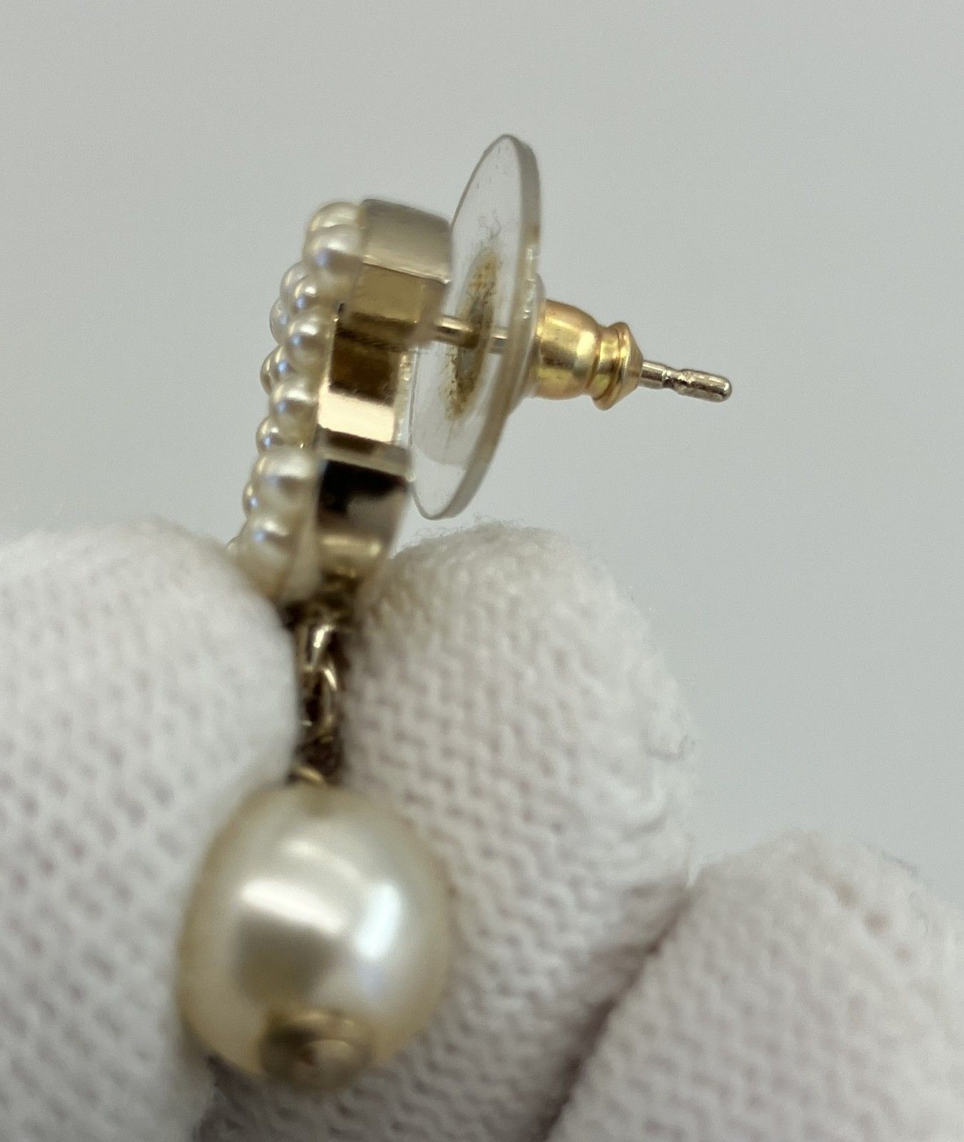 CHANEL シャネル ココマーク ピアス 07V フェイクパール ドロップ