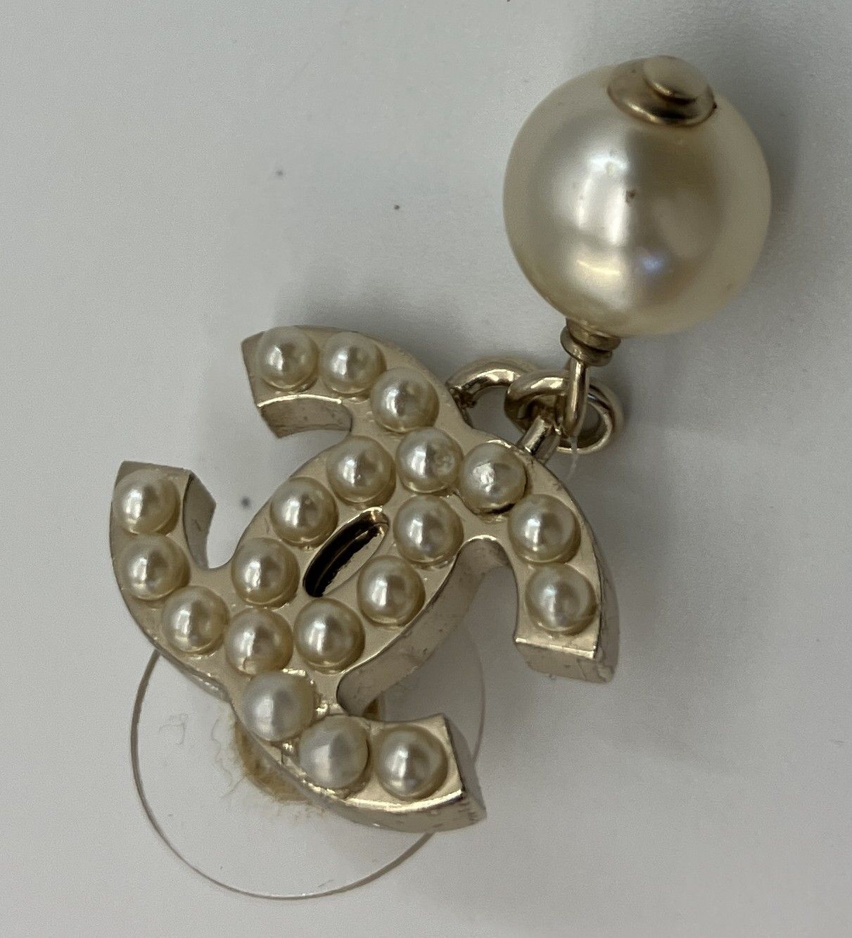 CHANEL シャネル ココマーク ピアス 07V フェイクパール ドロップ