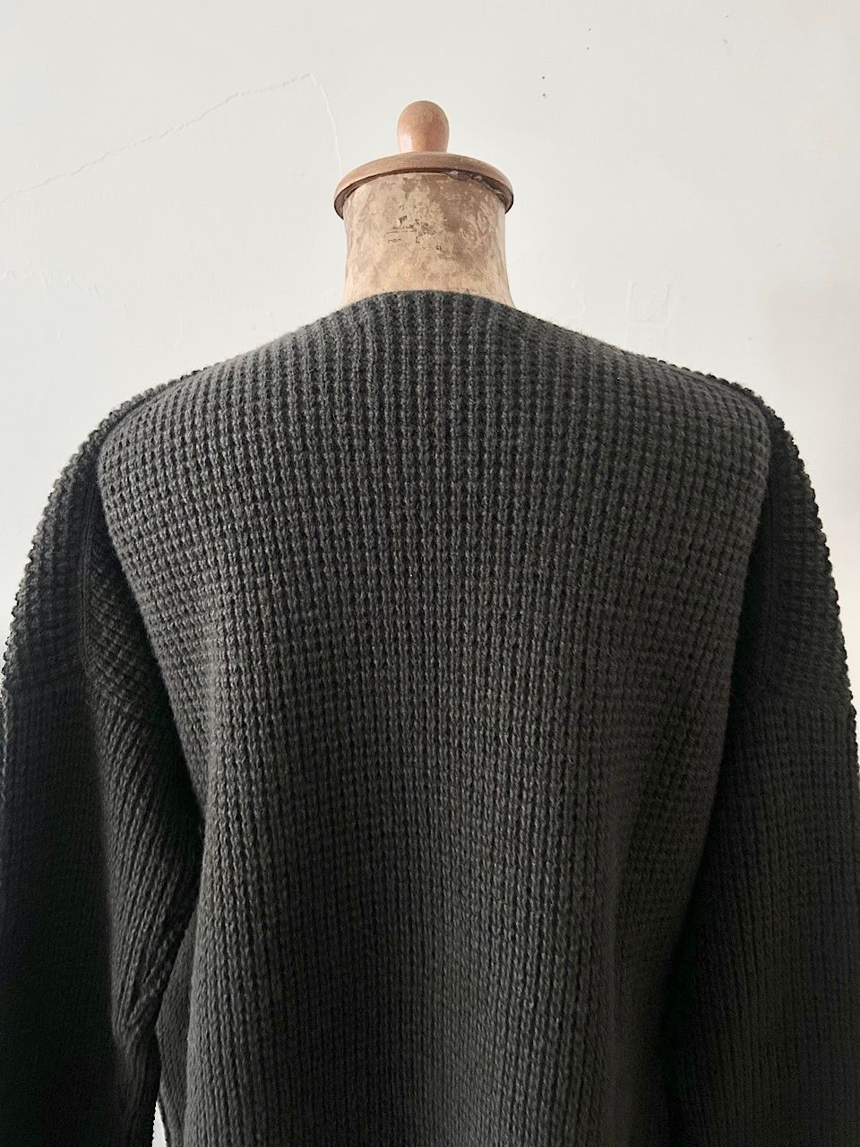 お値下げしました*evam eva ウールキャメル　畦ローブ 美品】evameva ウールキャメル 畦ローブ チャコールグレー サイズM