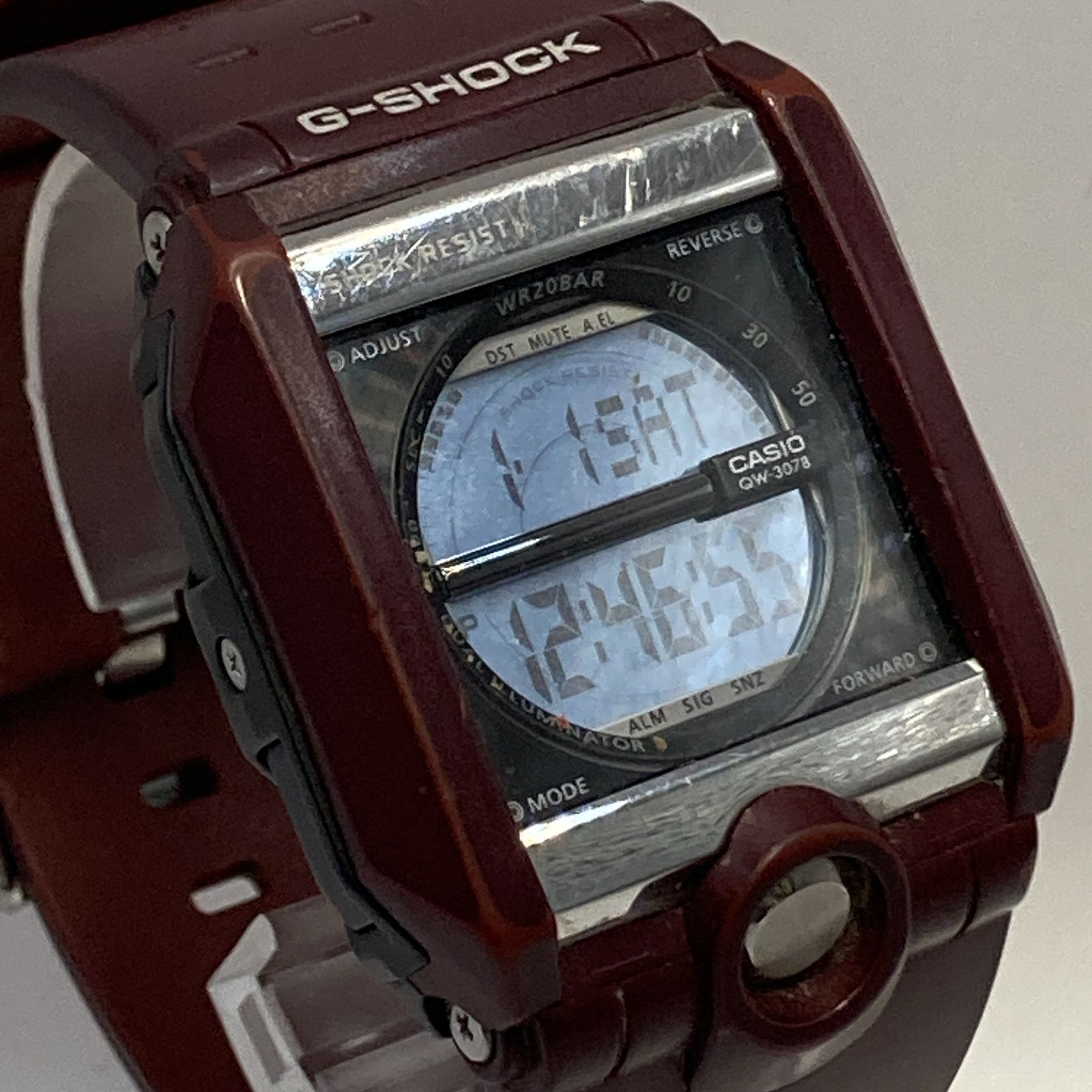 【完動美品】G-SHOCK G-8100Bワインレッド／デュアルイルミネーター G-SHOCK G-8100Bワインレッド／デュアルイルミネーター CASIO カシオ G