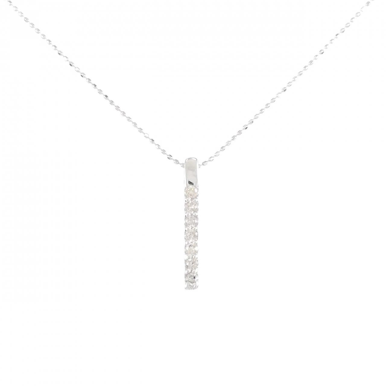 K18WG ダイヤモンド ネックレス 0.2CT - メルカリ