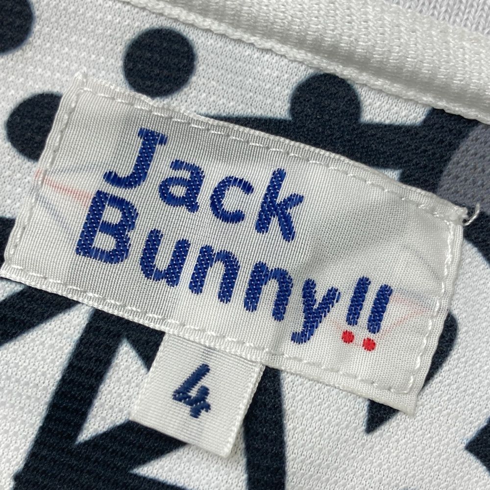 サイズ：4 JACK BUNNY ジャックバニー 半袖ポロシャツ 総柄 ホワイト系