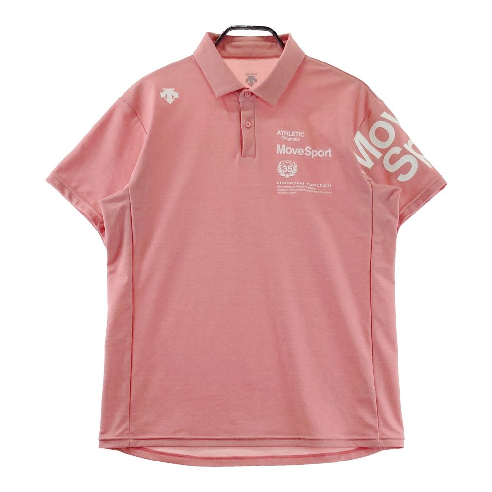 サイズ：0 DESCENTE GOLF デサントゴルフ 半袖ポロシャツ プリント