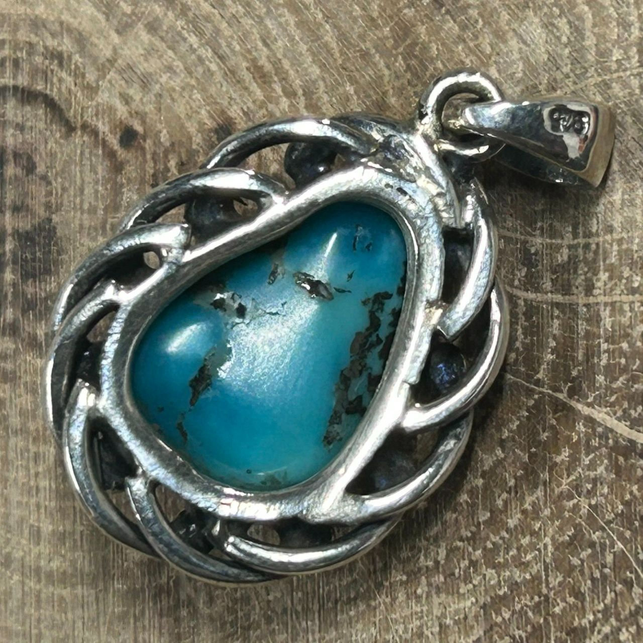 【DD刻印】sterling silver925 ターコイズ ペンダントトップ 新品未使用 Silver925 ターコイズ ペンダントトップ シルバー925