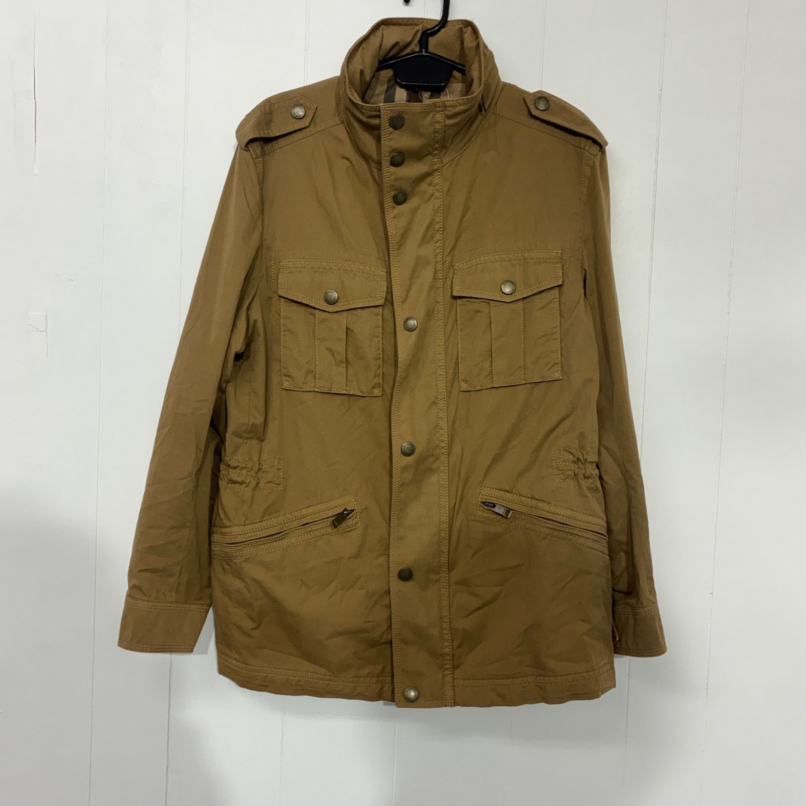 BURBERRY LONDON バーバリー モッズコート フードあり メガチェック LL