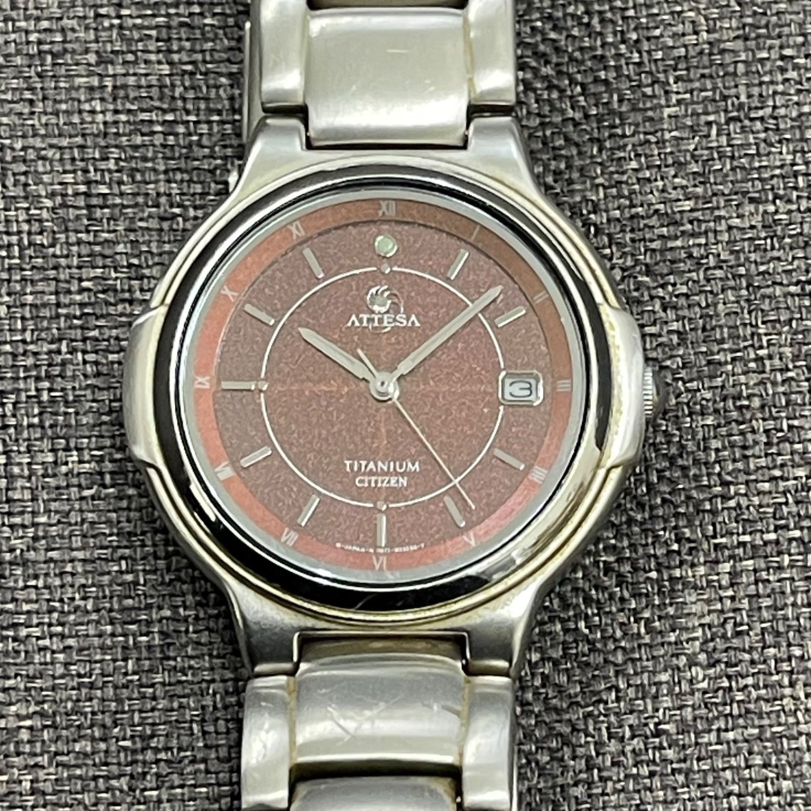 ジャンク CITIZEN シチズン ATTESA アテッサ E610-T008739 5N0381 電波 