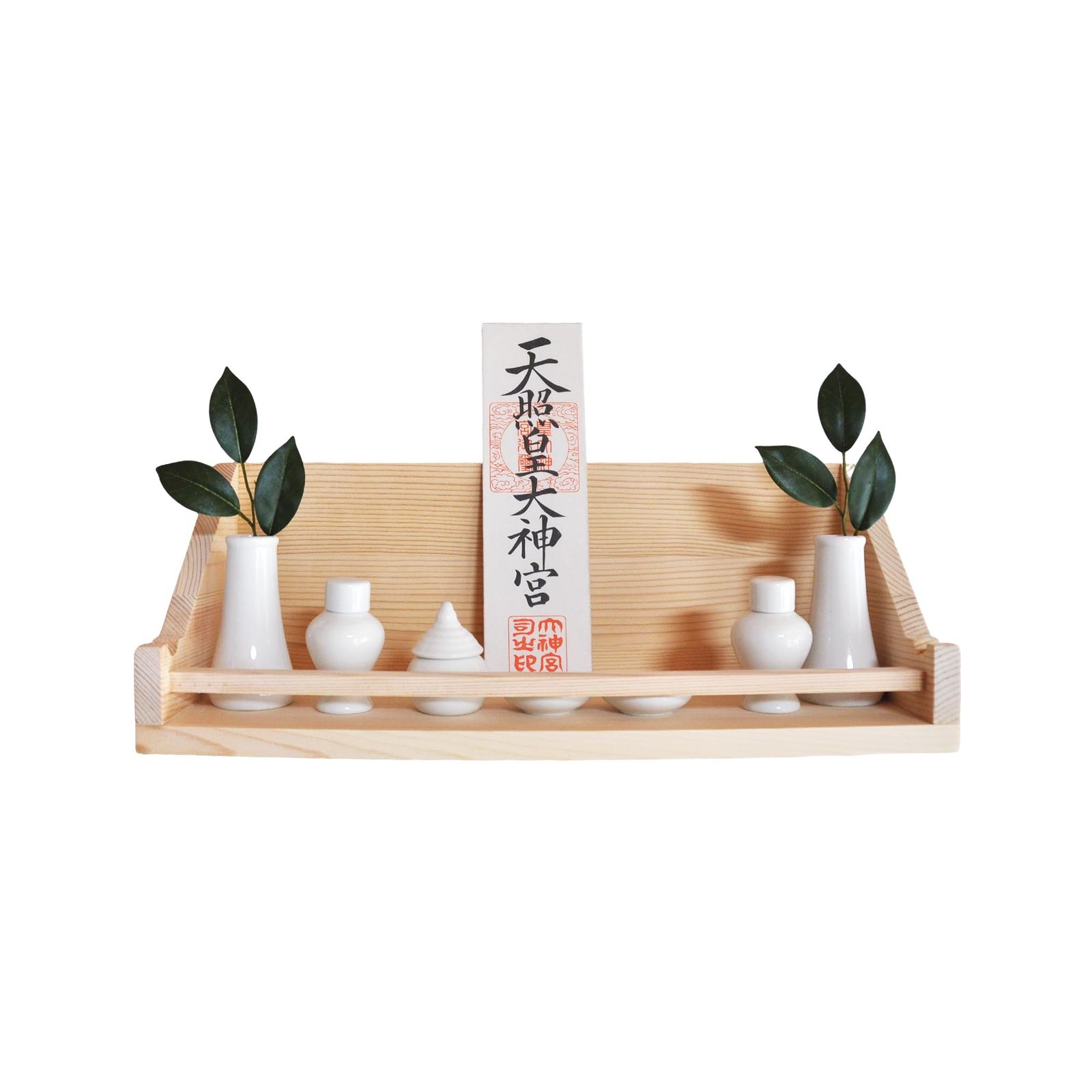 新品 神棚 御札立て 壁掛け モダン 40x16x16cm 壁掛け用神札立（神棚