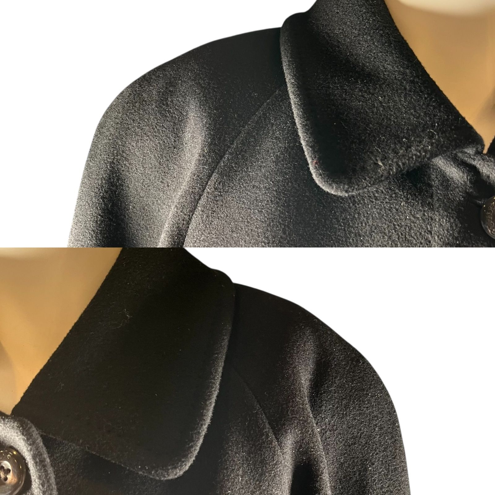 Burberrys’バーバリー　ウールカシミヤコート　黒　L ビンテージ BURBERRYS バーバリー コート カシミヤ ウール ヴィンテージ L