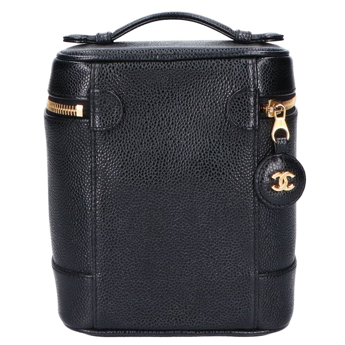 CHANEL シャネル 7番台 キャビアスキン ココマーク バニティバッグ