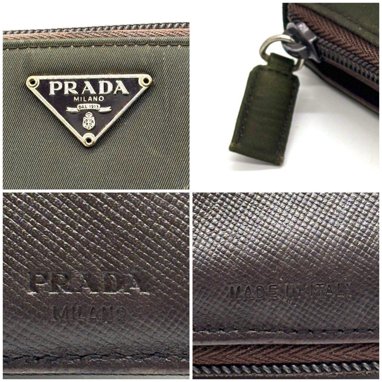 大人の渋みに寄り添う】 PRADA プラダ 二つ折り財布 ラウンド