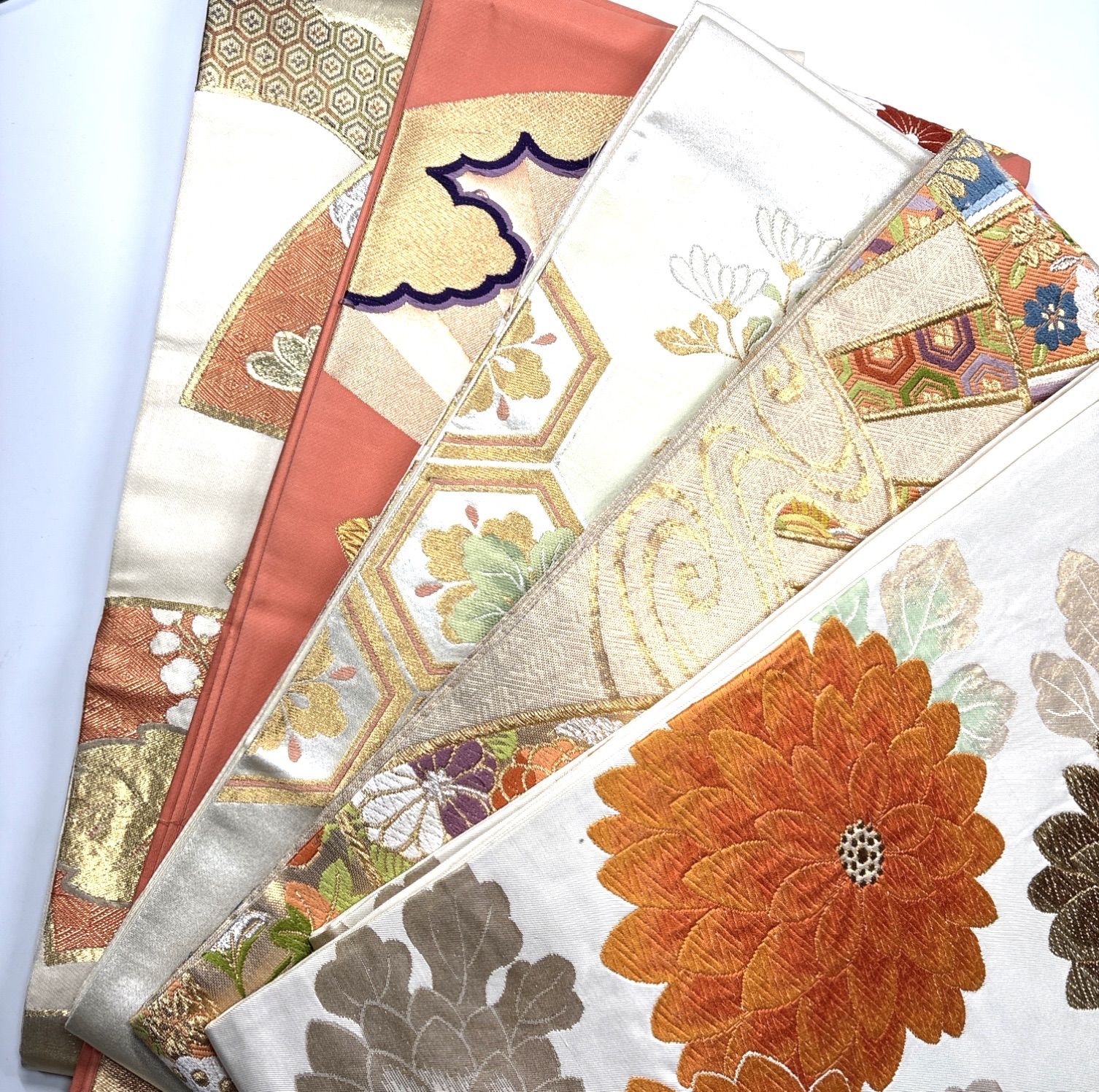 1486★正絹 袋帯 5本セット ☆着用可能 おまとめ 1486☆正絹 袋帯 5本セット ☆着用可能 おまとめ