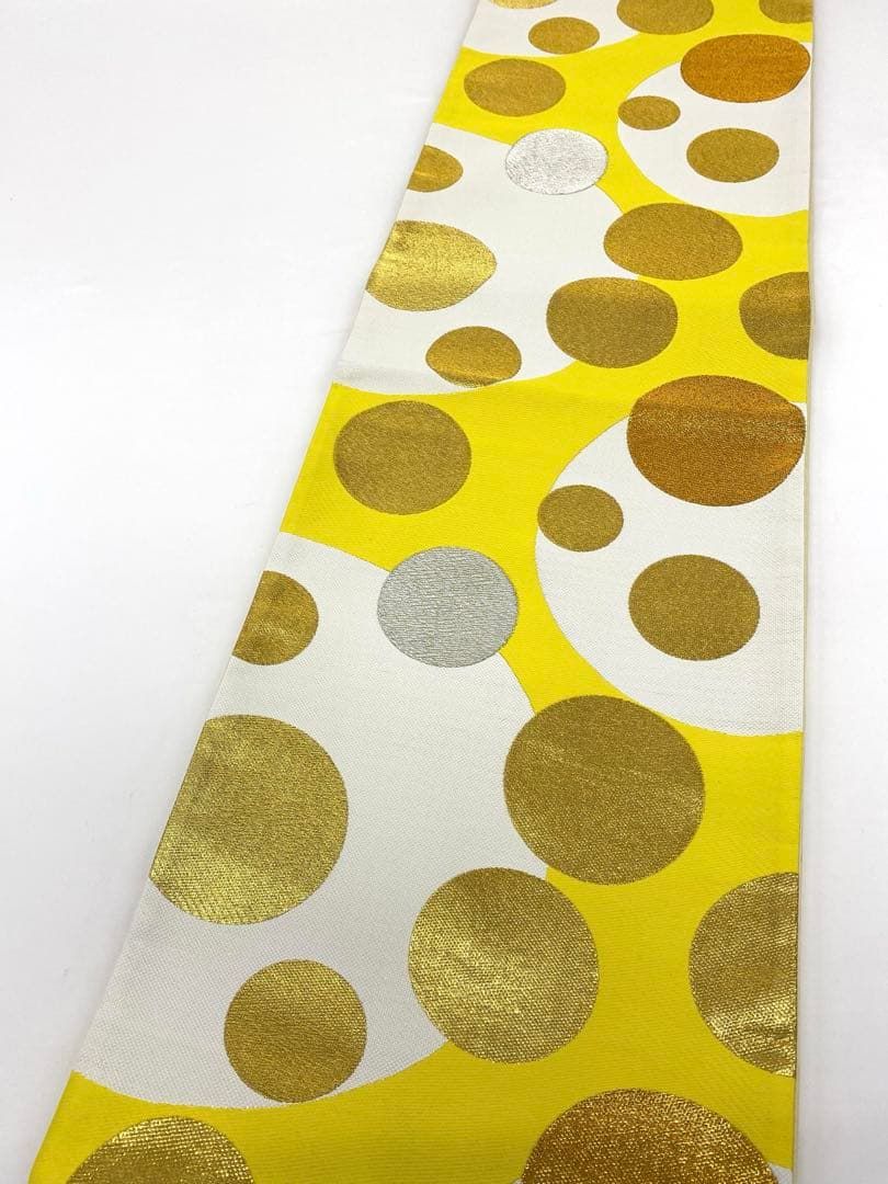 西陣織 酒井守 袋帯 正絹 振袖 ドット ロングサイズ 新品未使用品 D283