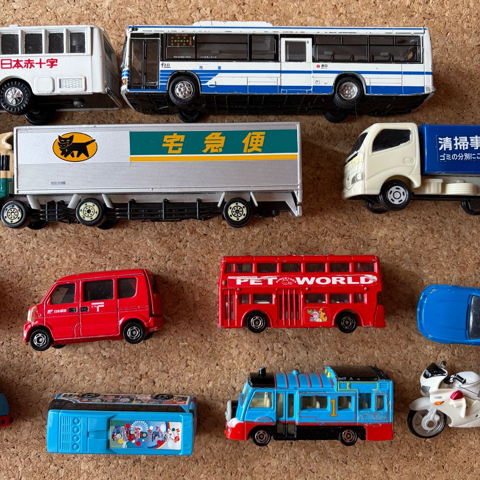 まとめ売り】トミカ 働く車 バス 宅急便 赤十字 二階建てバス【バラ