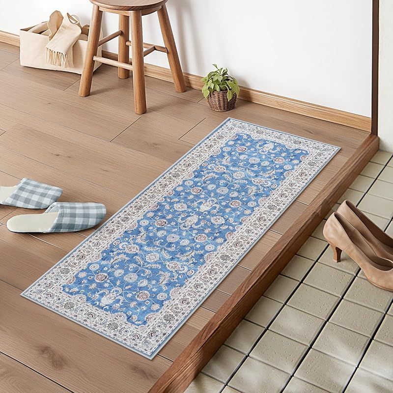 HAOCOO 玄関マット 室内 ペルシャ絨毯風 キッチンマット 洗える 滑り