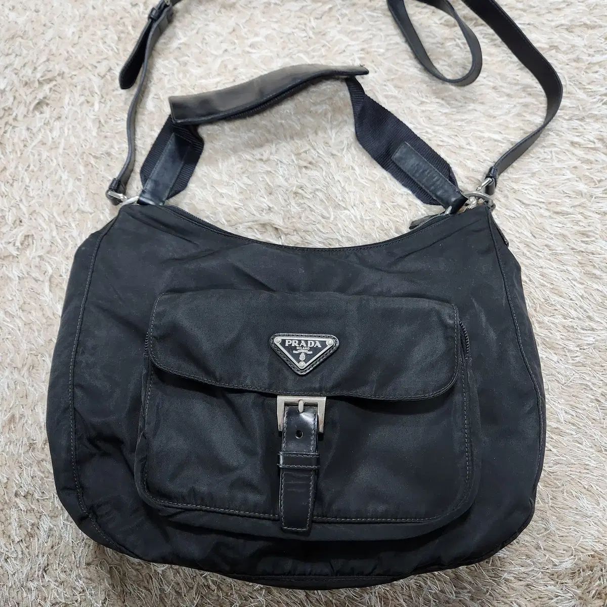 PRADA プラダ 正規品 ナイロン HOBO BAG 正規品 クロス 追加 クロス